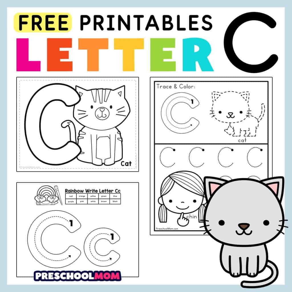 Letter C Preschool Printables Preschool Mom Free Printable Letter C Alphabet Learning Worksheet For Preschool