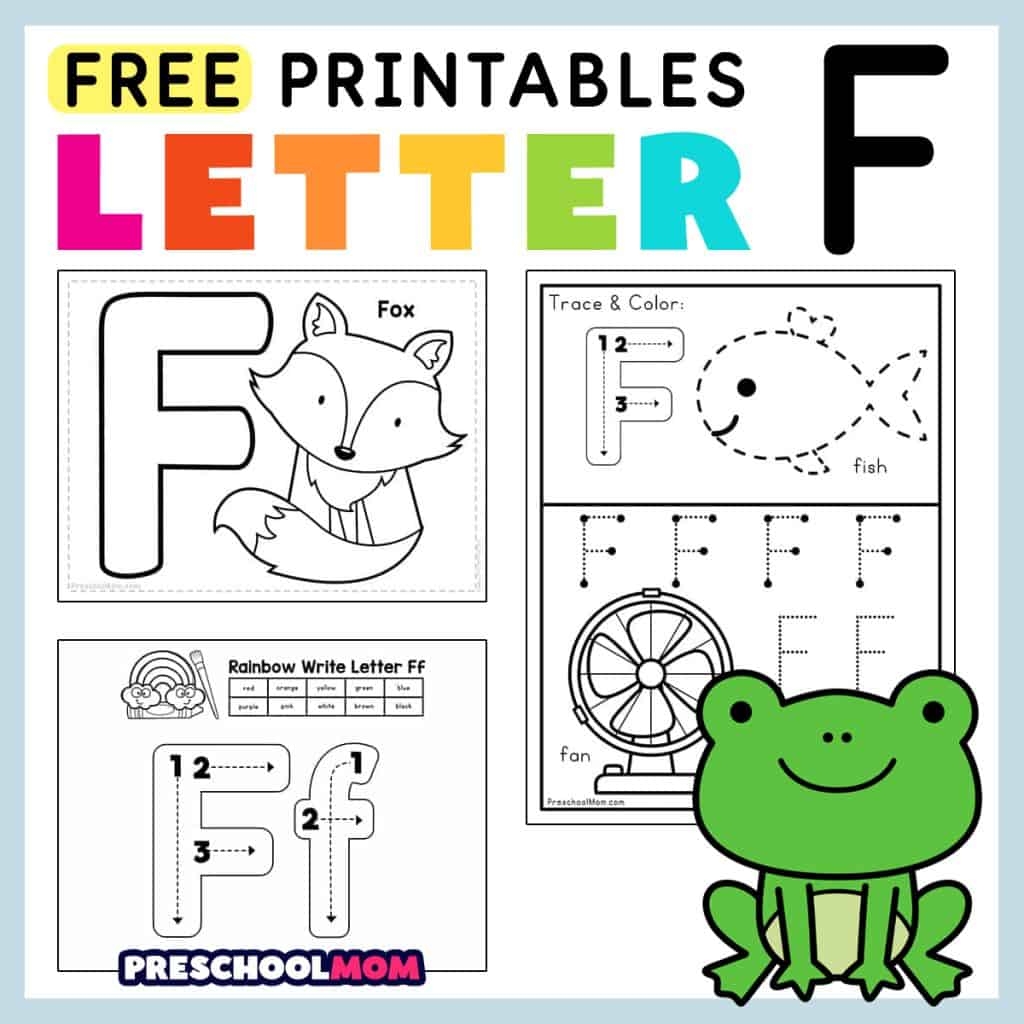 Letter F Worksheets Preschool Alphabet Printables