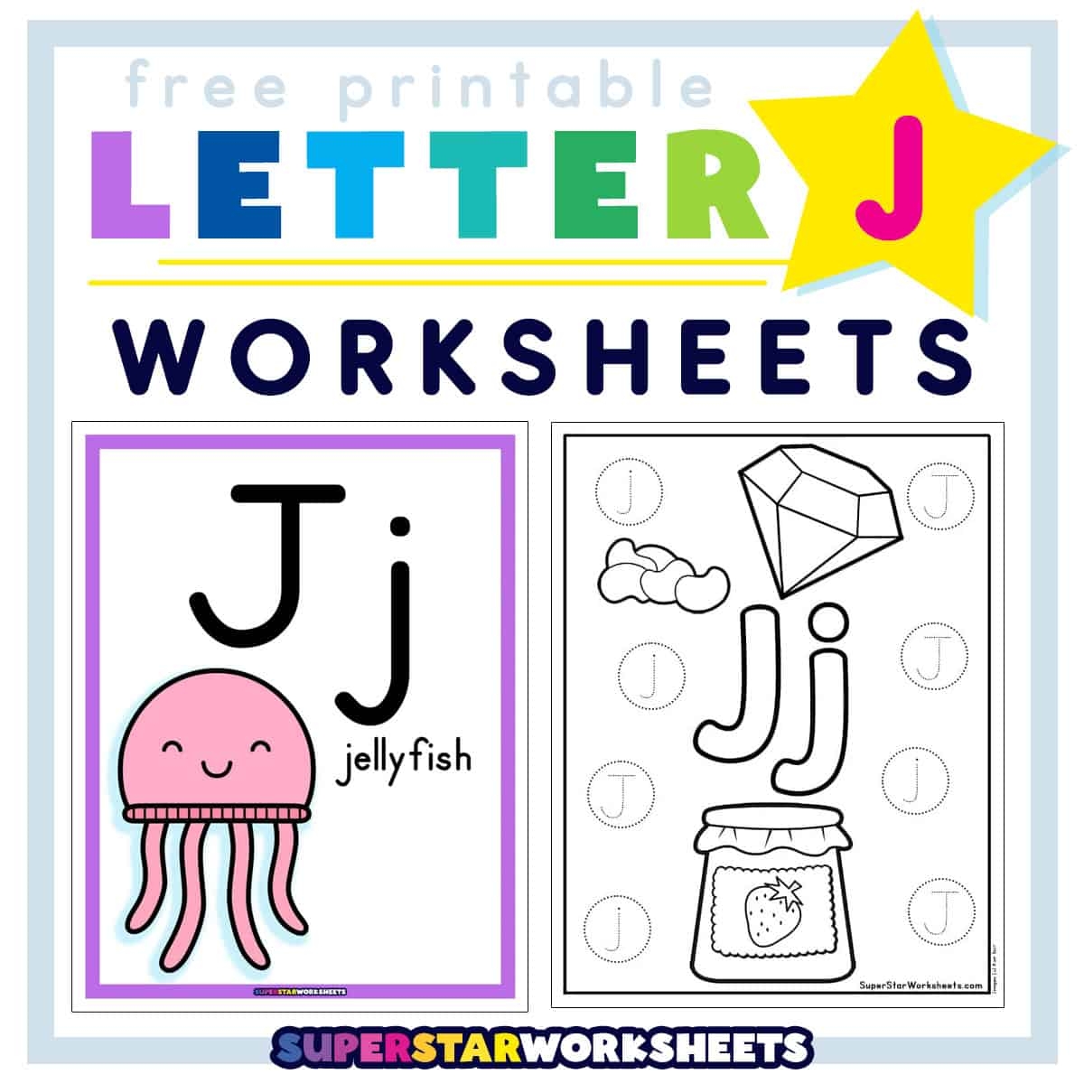 Letter J Worksheets Superstar Worksheets