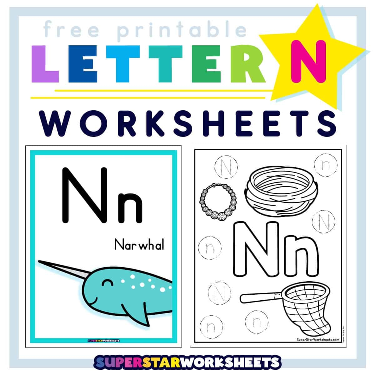 Letter N Worksheet Superstar Worksheets Letter N Worksheet Superstar Worksheets