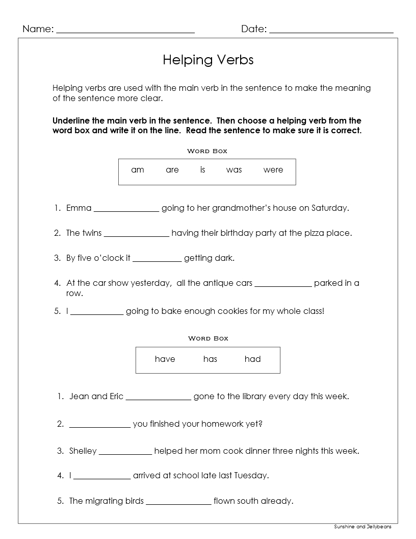 Linking Verbs And Helping Verbs 5 Worksheets Answer Key Grades 3 4 Google Drive Made By Teachers Linking Verbs And Helping Verbs 5 Worksheets Answer Key Grades 3 4 Google Drive Made By Teachers