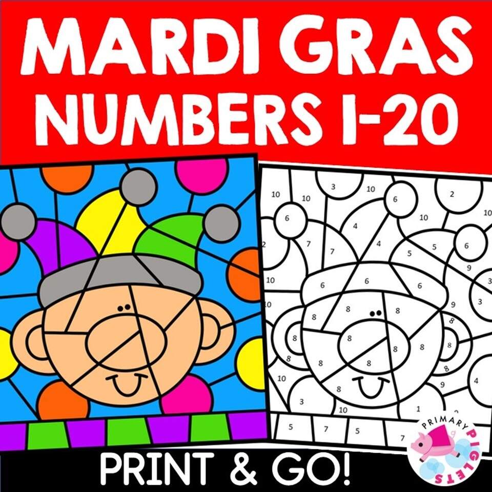 Mardi Gras Color By Number Made By Teachers Mardi Gras Color By Number Made By Teachers