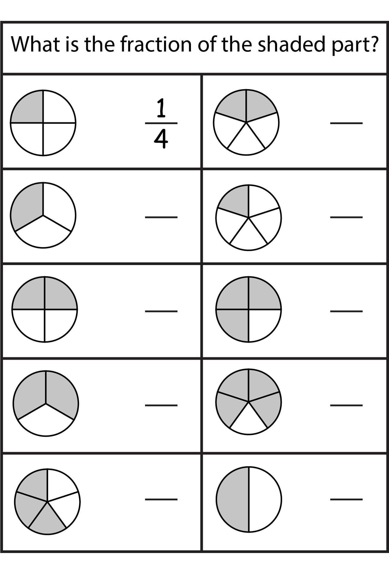 Math Fractions Worksheets PDF Free Download