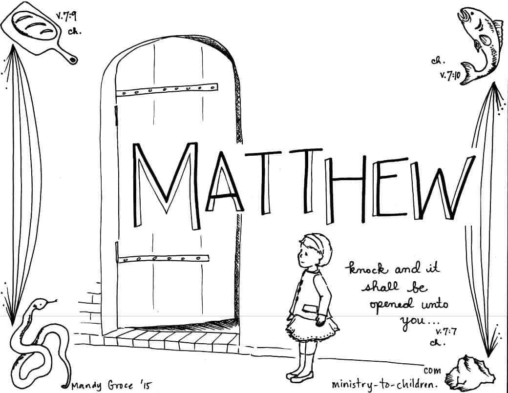 Matthew Bible Book Coloring Page Ministry To Children Matthew Bible Book Coloring Page Ministry To Children