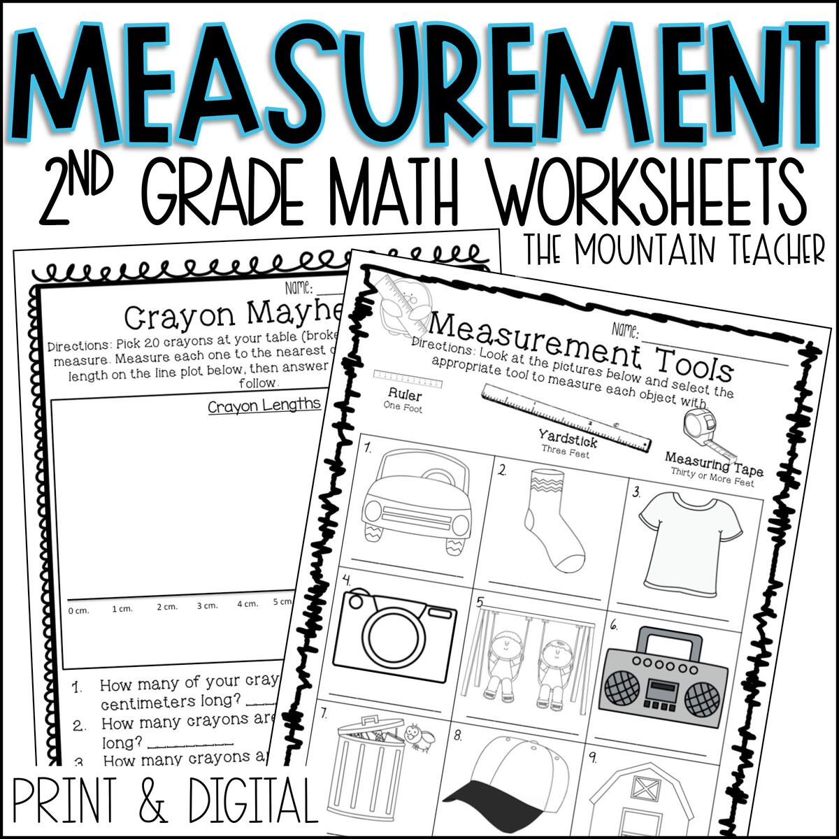 Measurement Worksheets And Assessments Printable And Google Slides Made By Teachers Measurement Worksheets And Assessments Printable And Google Slides Made By Teachers