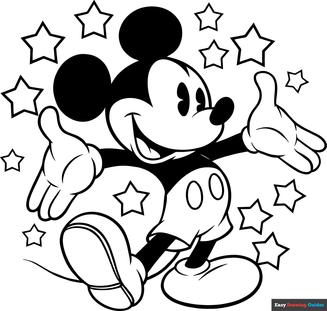 Mickey Mouse Color By Number Made With HAPPY