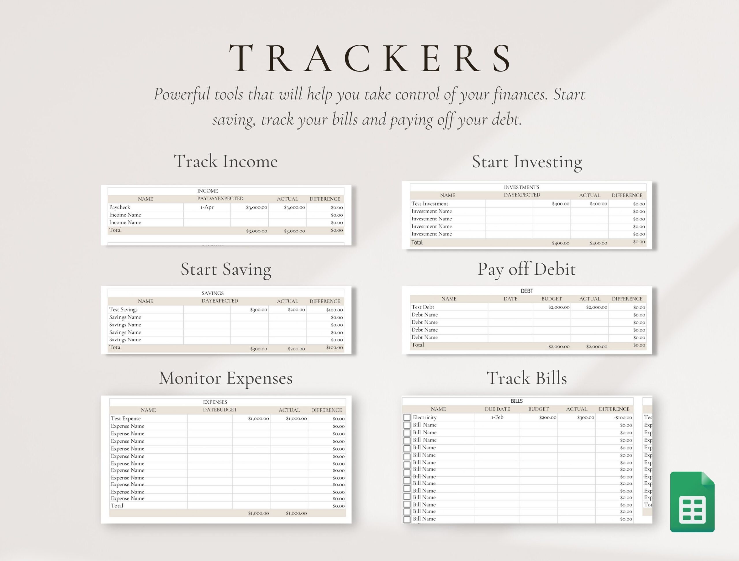 Monthly Budget Spreadsheet Google Sheets Budget Template Personal Finance Dashboard Monthly Budget Planner Google Sheets Budget Planner Boho Etsy