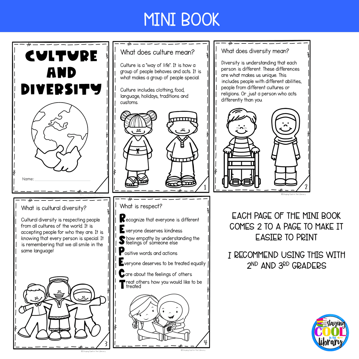 Multicultural And Diversity Reading Activities Print And Digital Google Slides Staying Cool In The Library Race Ethnicity And Language Crossword WordMint