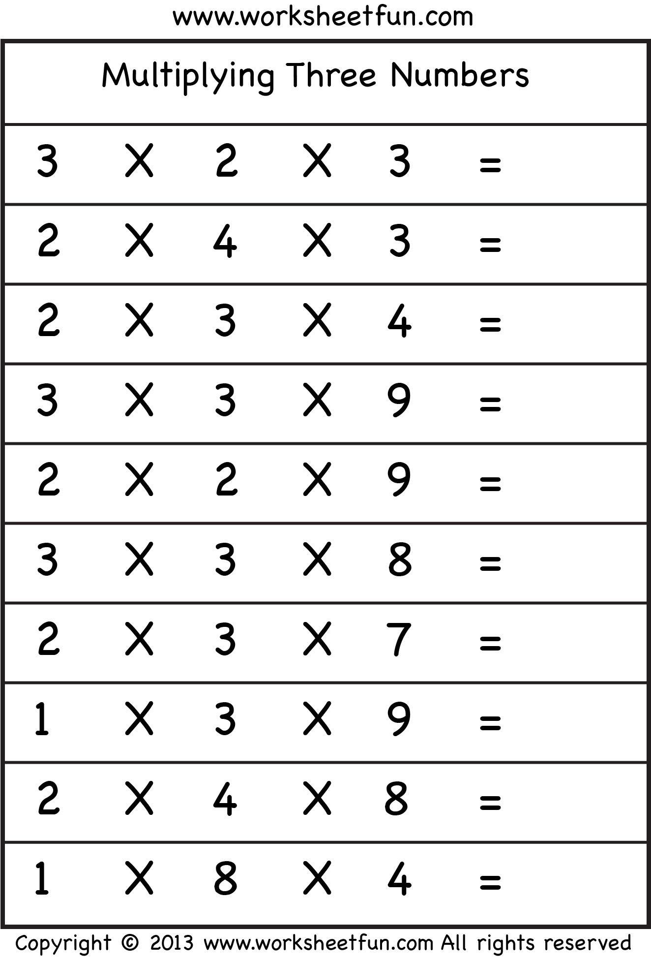 Free Multiplication Worksheets 1 12 Paper Trail Design
