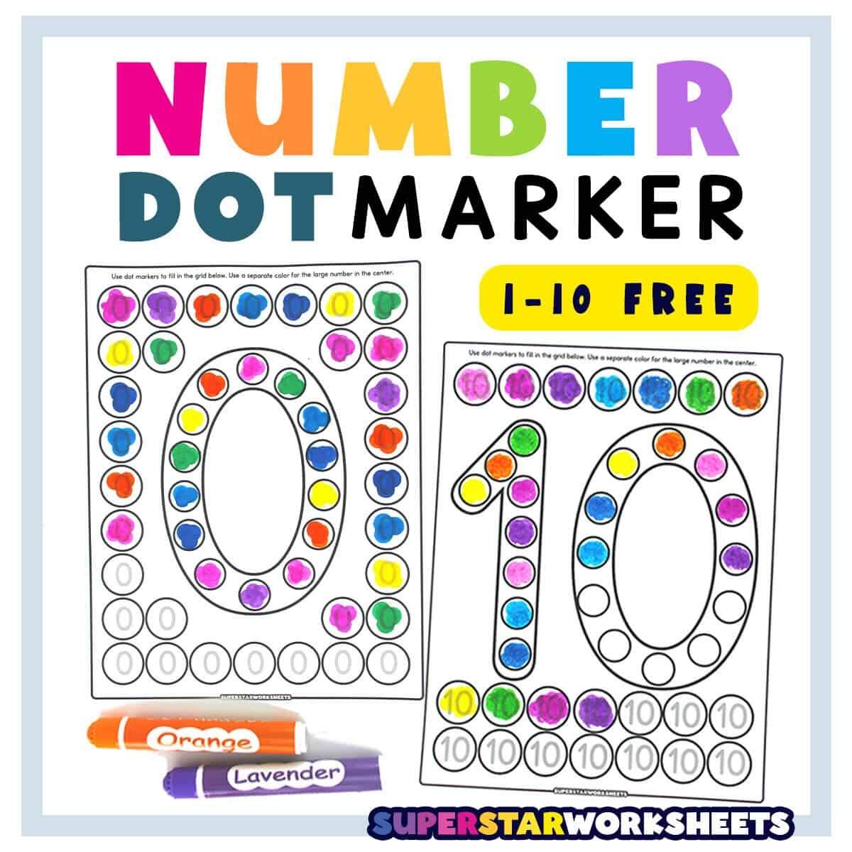 Number Dot Marker Printables Superstar Worksheets Set Of 123 Easter Dot Marker Free Pages