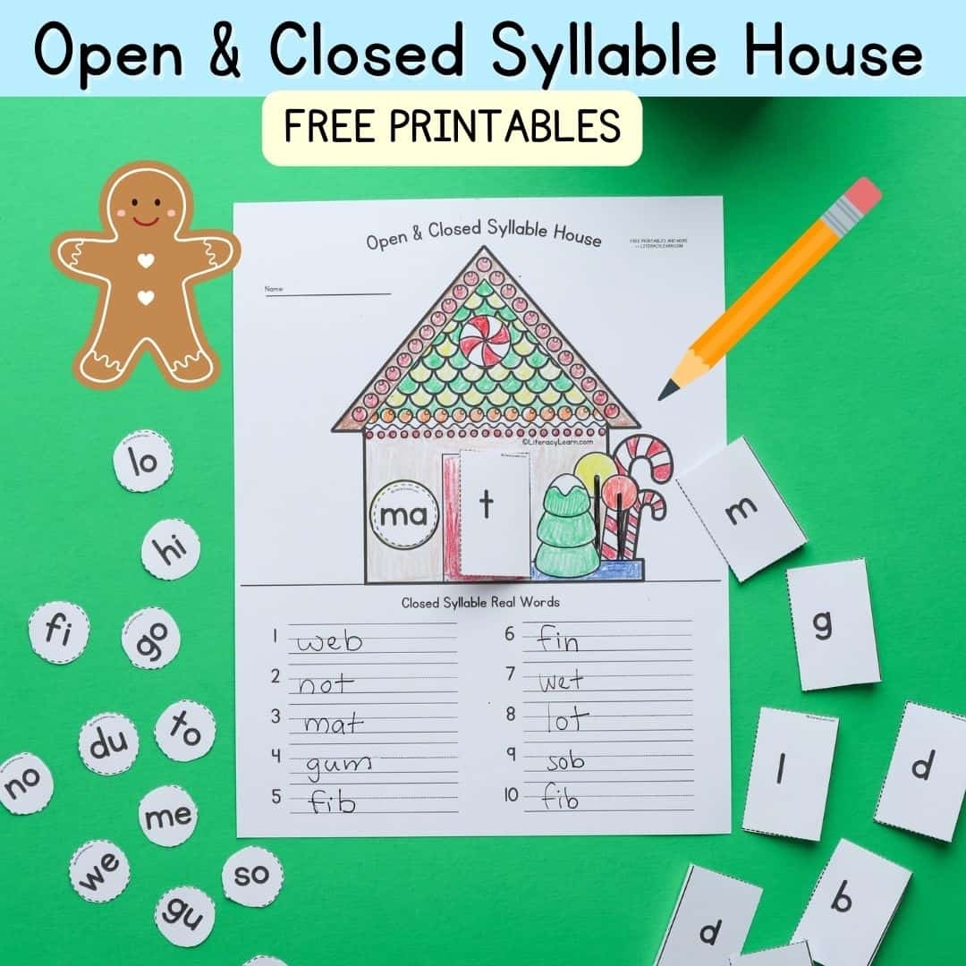 Open Closed Syllable Houses Free Printables Literacy Learn Open Closed Syllable Houses Free Printables Literacy Learn