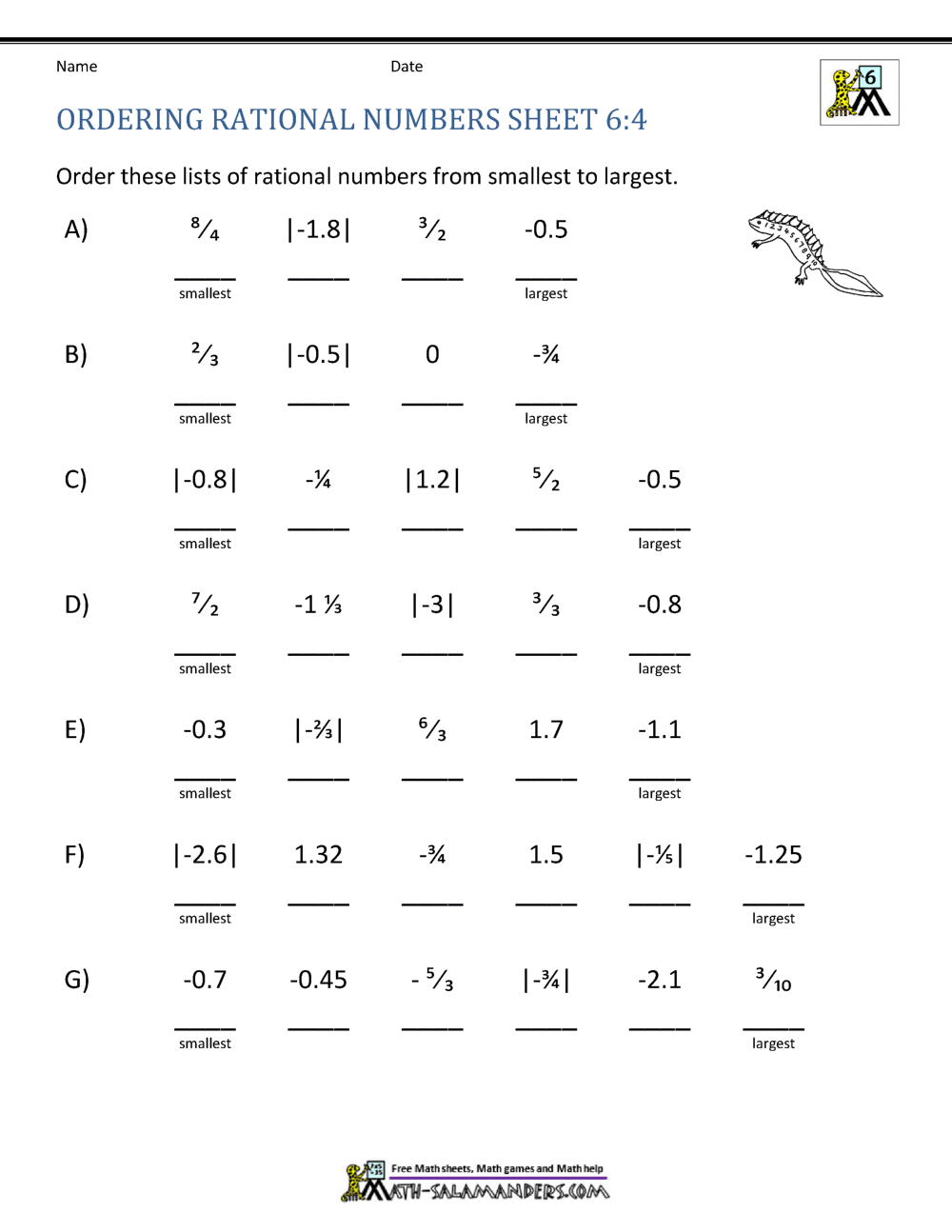 Free Ordering Rational Numbers Worksheet Kuta Download Free Ordering Rational Numbers Worksheet Kuta Png Images Free Worksheets On Clipart Library