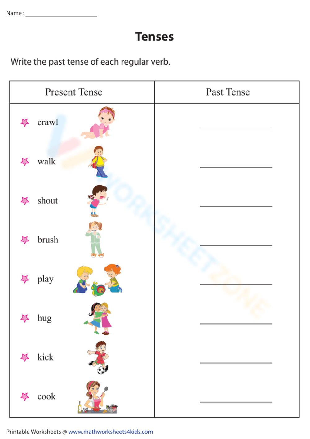 PAST SIMPLE Regular Verbs English ESL Worksheets Pdf Doc Worksheets Library