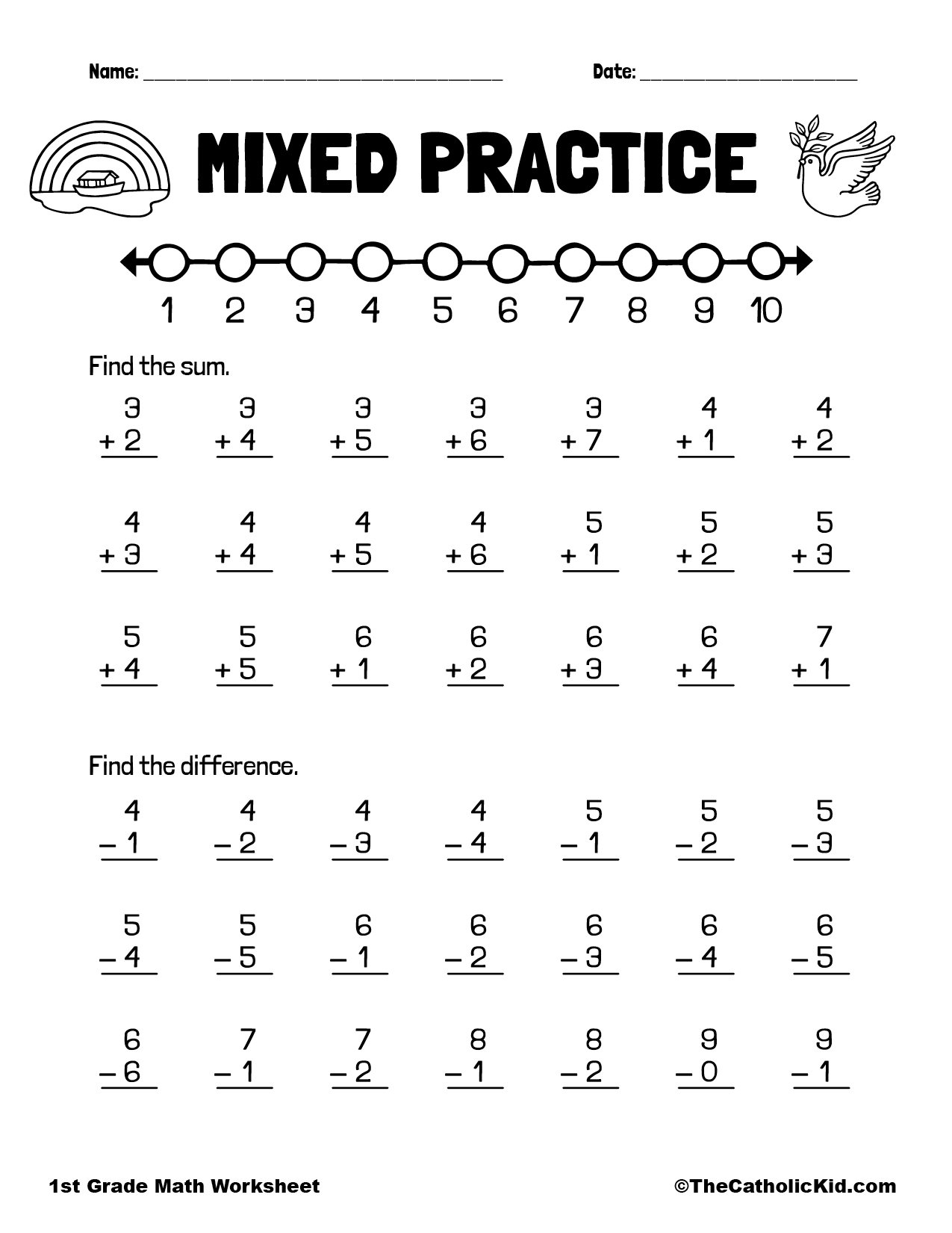 Kindergarten Addition And Subtraction Worksheets