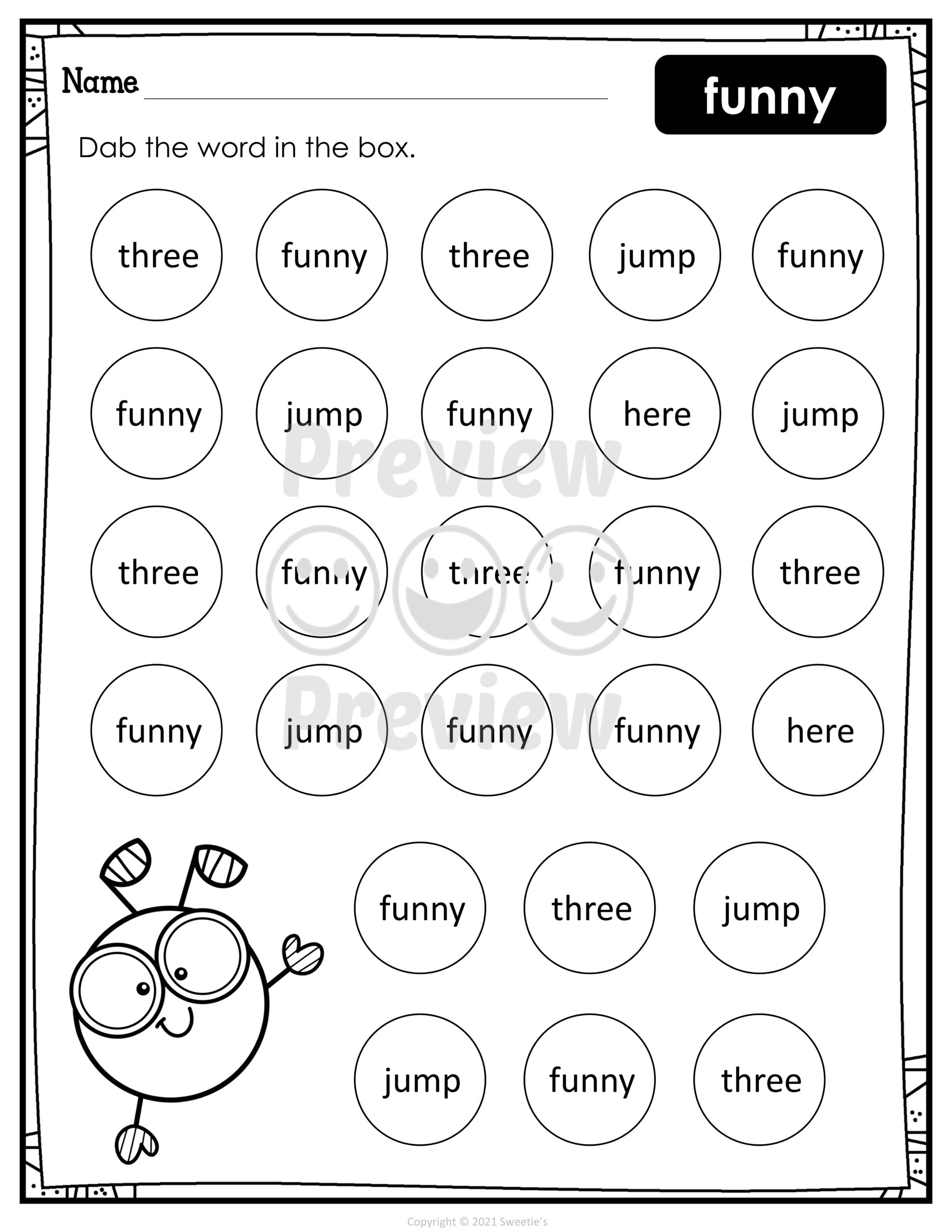 Prekindergarten Sight Word Bingo Dabber Worksheets Made By Teachers Prekindergarten Sight Word Bingo Dabber Worksheets Made By Teachers