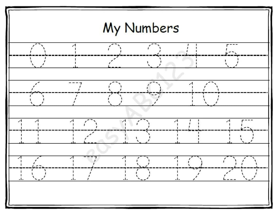 Printable 0 20 My Numbers Tracing Page Includes Bonus Practice Page Etsy Israel Printable 0 20 My Numbers Tracing Page Includes Bonus Practice Page Etsy Israel
