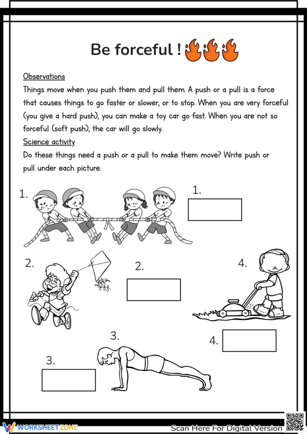 Printable 2nd Grade Forces Motion Machines Worksheets