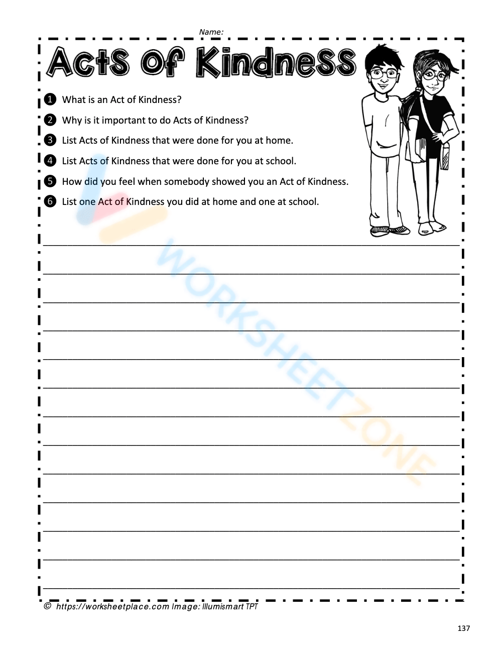 Printable 3rd Grade Kindness Worksheets Download