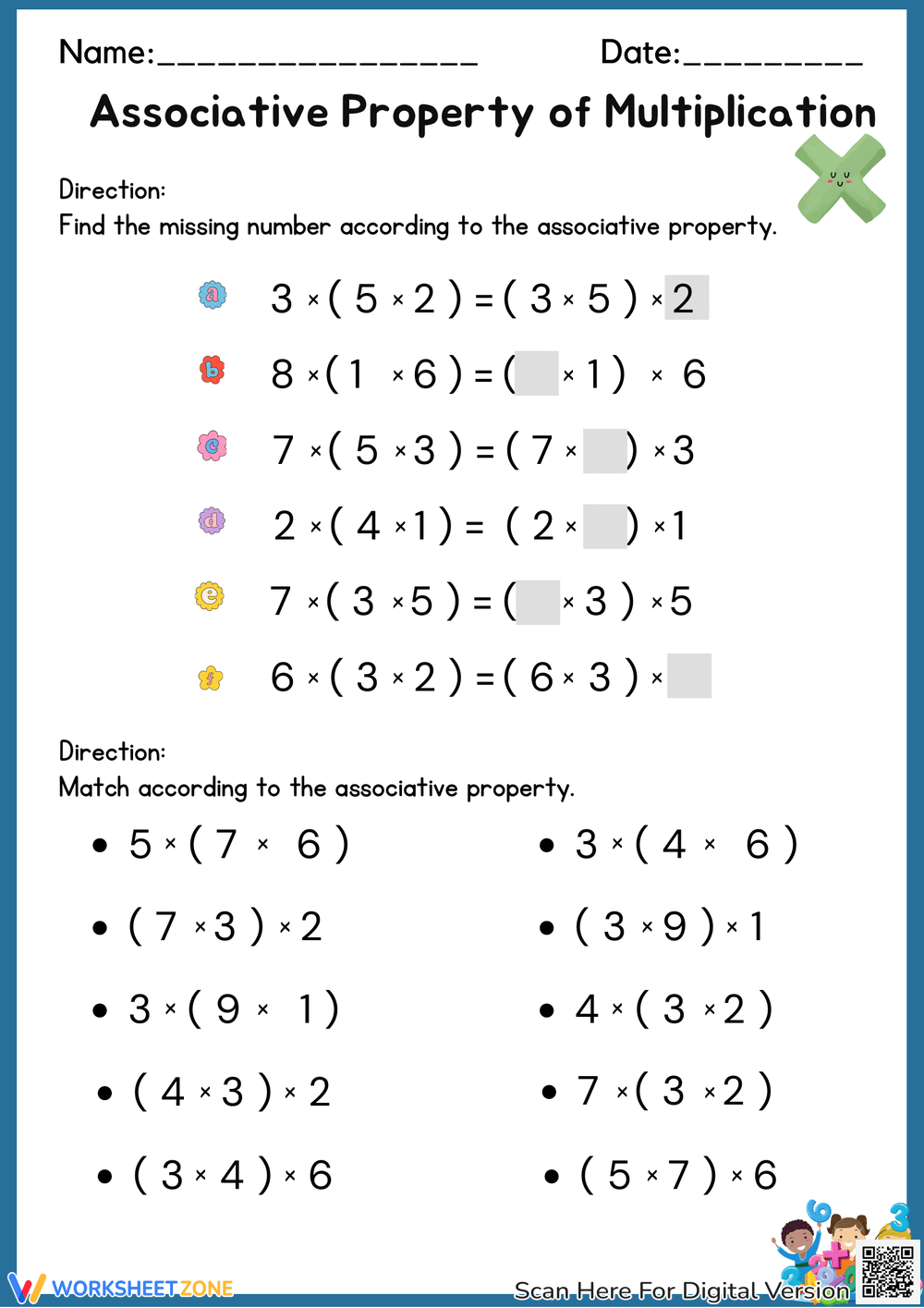 Printable 4th Grade Properties Of Multiplication Worksheets