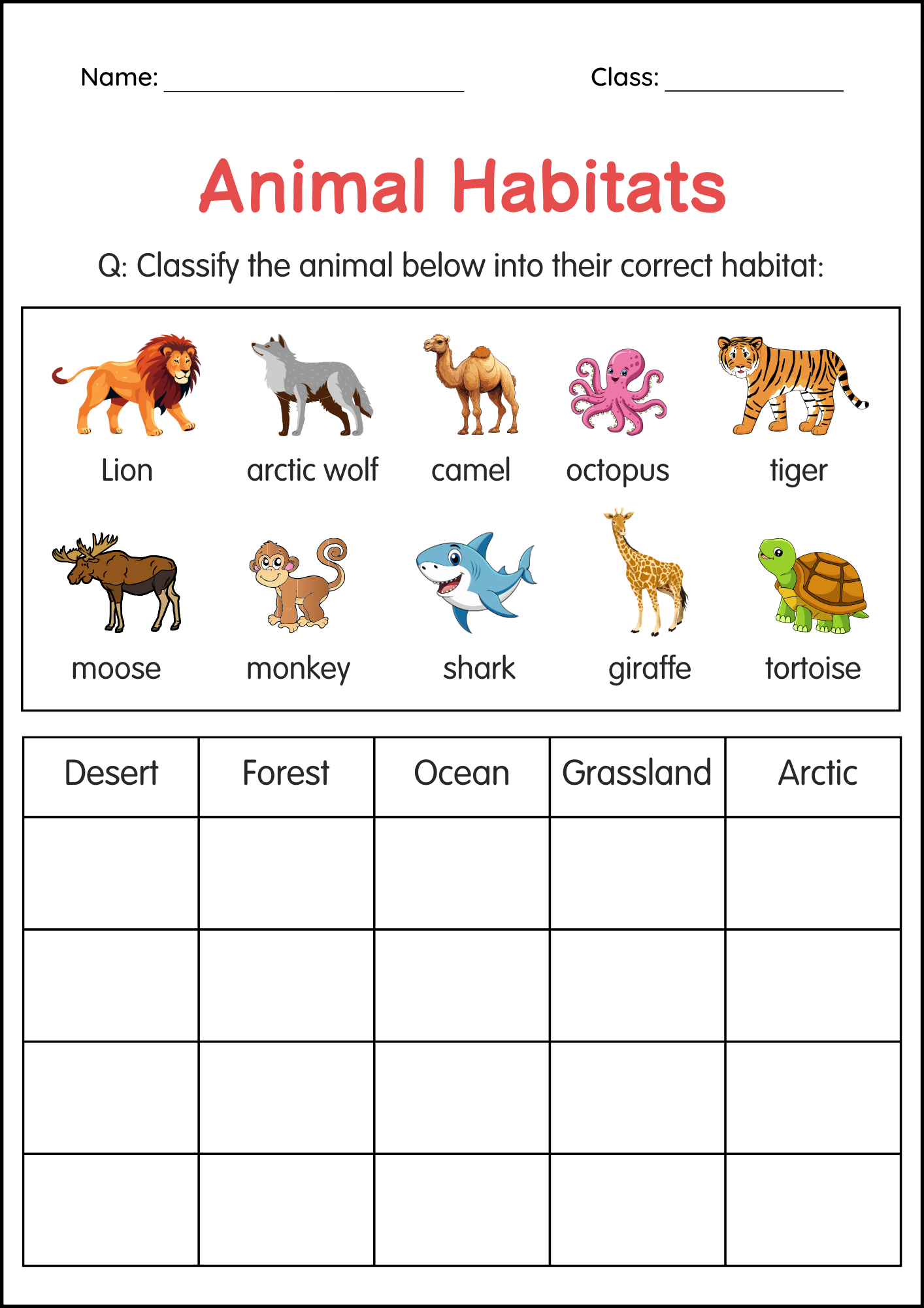 Printable Animal Habitats Worksheets Habitat Of Animals Activity For Grade 3 Made By Teachers Printable Animal Habitats Worksheets Habitat Of Animals Activity For Grade 3 Made By Teachers