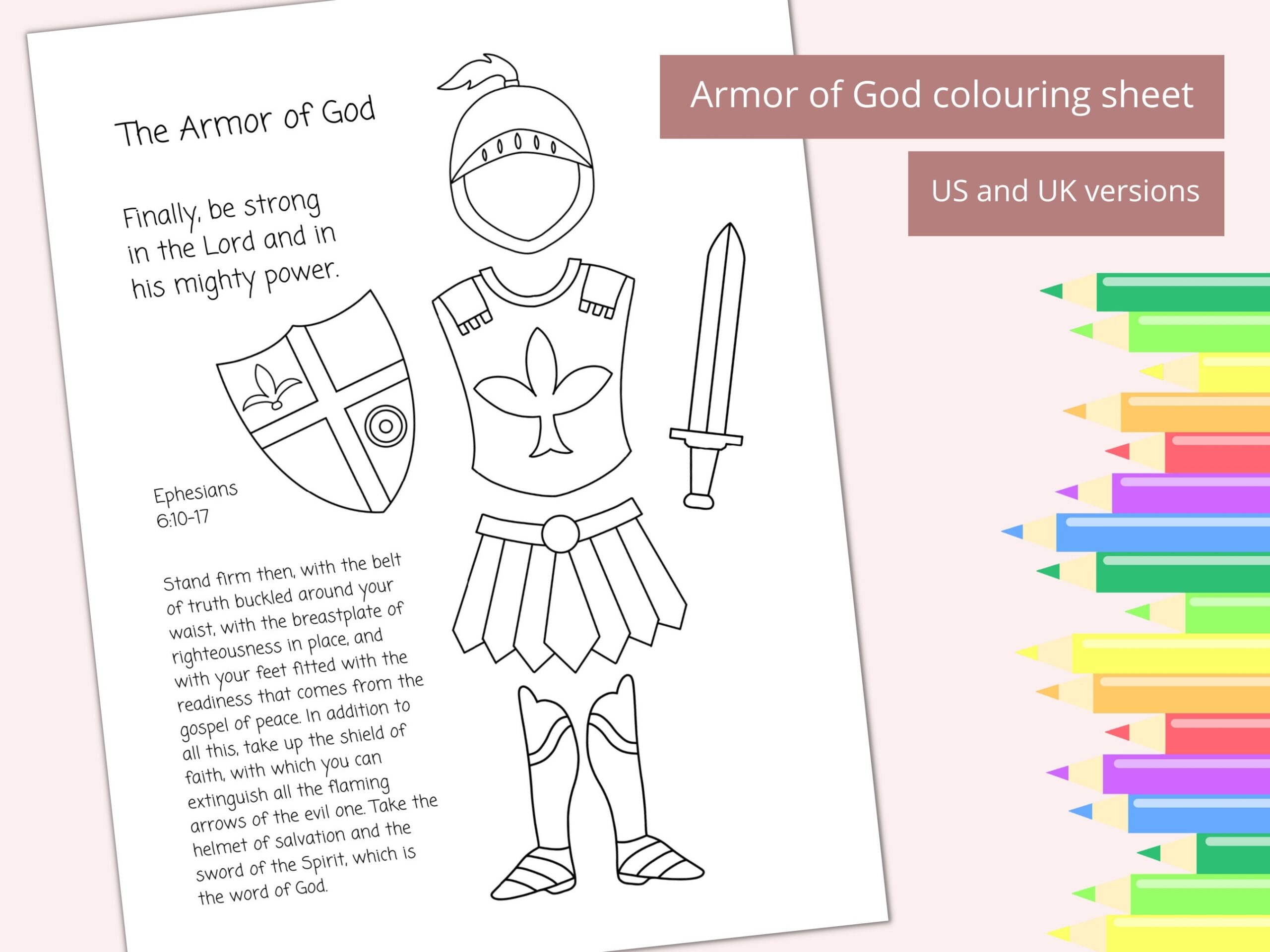 Printable Armor Of God Coloring Page Kids Bible Coloring Sunday School Activity Ephesians 6 Kids Bible Craft Etsy Printable Armor Of God Coloring Page Kids Bible Coloring Sunday School Activity Ephesians 6 Kids Bible Craft Etsy