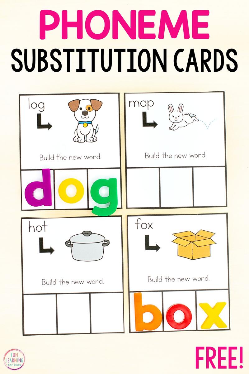 Printable Beginning Sounds Phoneme Substitution Cards Ending Sounds Worksheets Create Yours With Storyboard That
