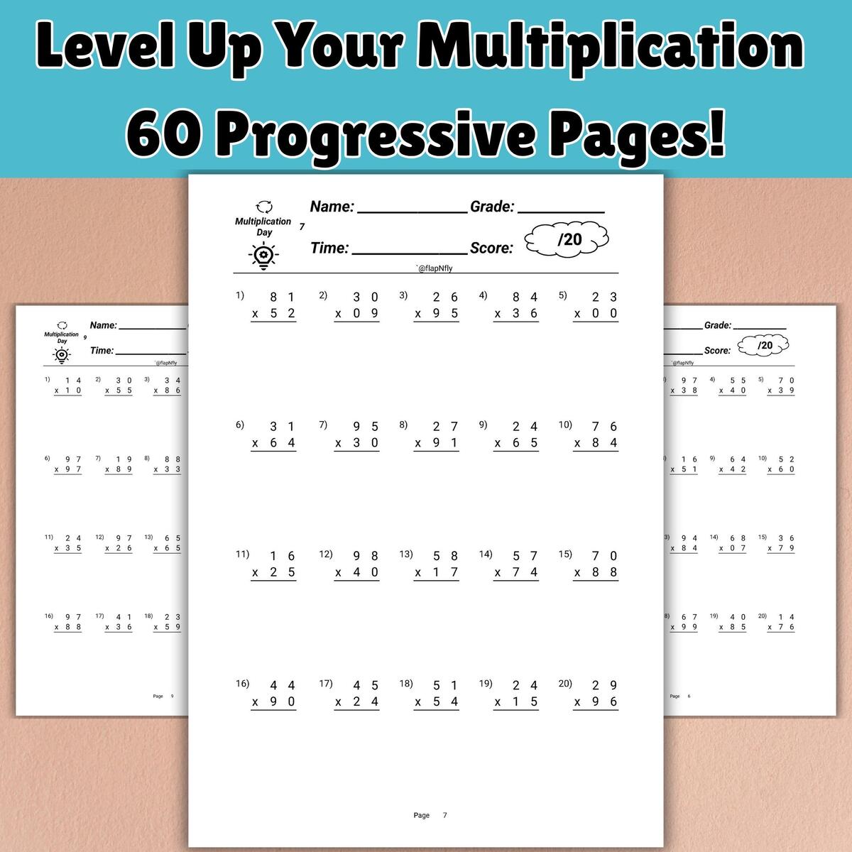 Printable Multiplication Practice Sheets 1 2 3 Digit Problems 60 Pages Math Worksheets For Students Etsy Israel Printable Multiplication Practice Sheets 1 2 3 Digit Problems 60 Pages Math Worksheets For Students Etsy Israel