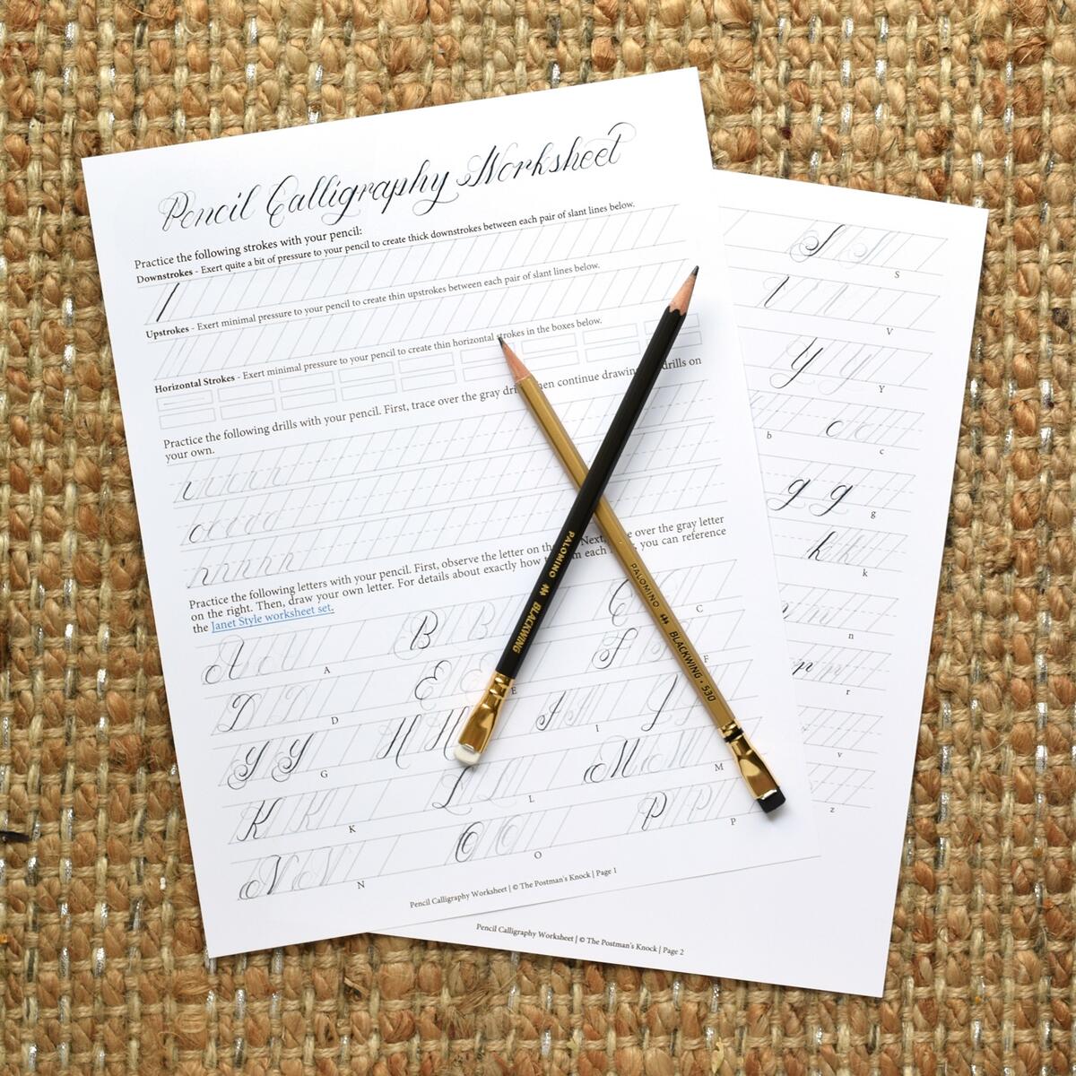 Printable Pencil Calligraphy Worksheet The Postman S Knock Printable Pencil Calligraphy Worksheet The Postman S Knock