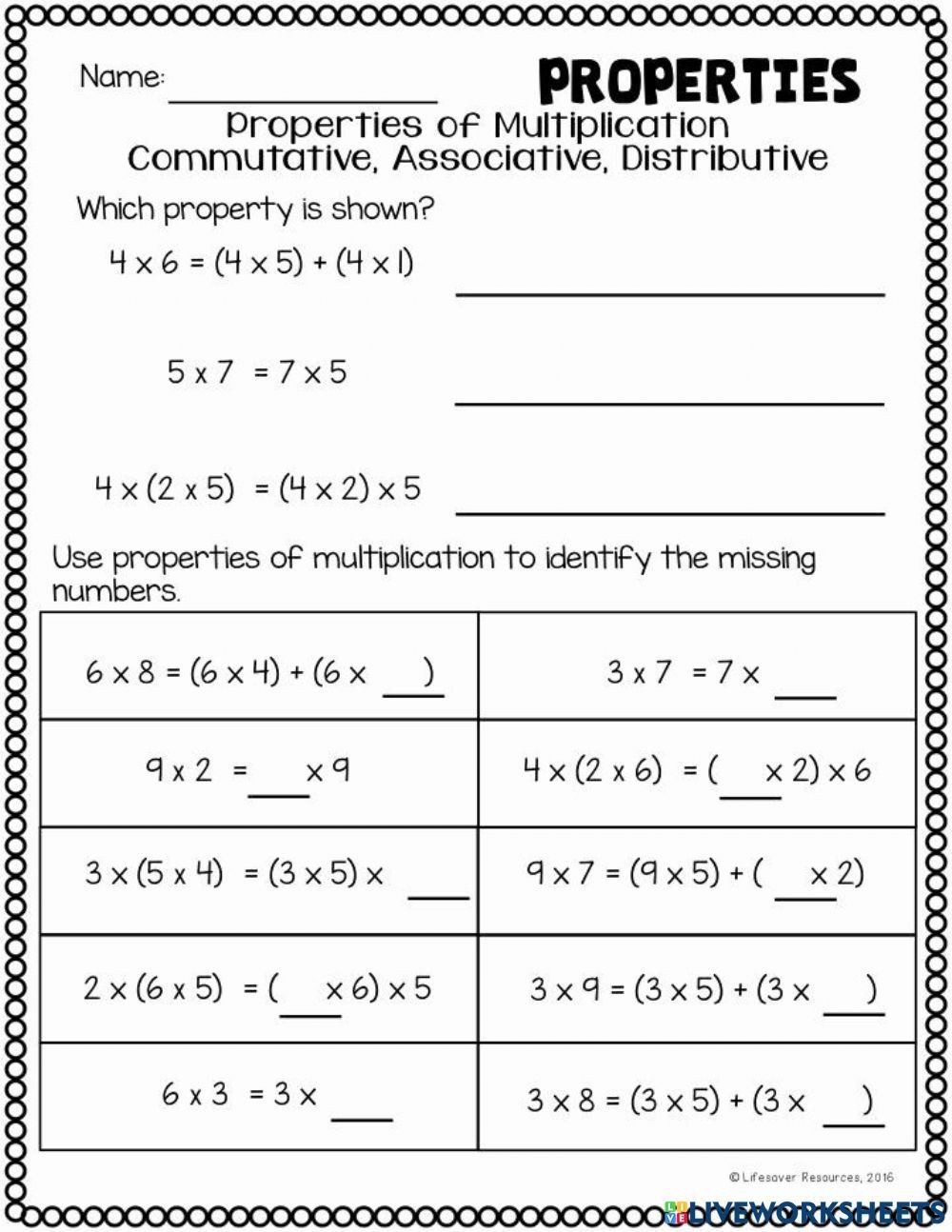 Properties Of Multiplication Worksheet For Grade 3 Properties Of Worksheets Library Properties Of Multiplication Worksheet For Grade 3 Properties Of Worksheets Library