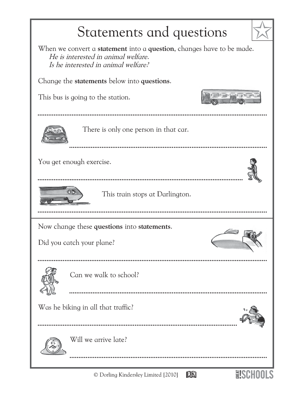 Questions And Statements Dorling Kindersley Limited 2010 Worksheets Library Questions And Statements Dorling Kindersley Limited 2010 Worksheets Library