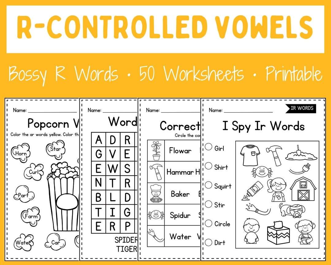 R Controlled Vowels Worksheets Bossy R Bundle Printable Instant Download Etsy R Controlled Vowels Worksheets Bossy R Bundle Printable Instant Download Etsy
