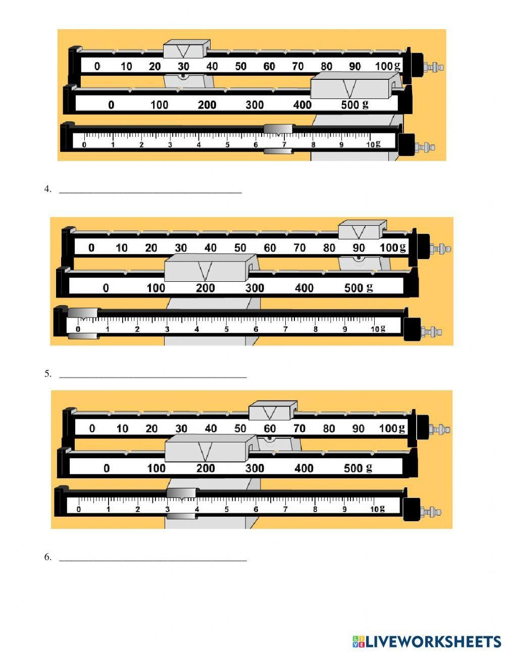 Reading Triple Beam Balance Worksheet Practice And Mastery