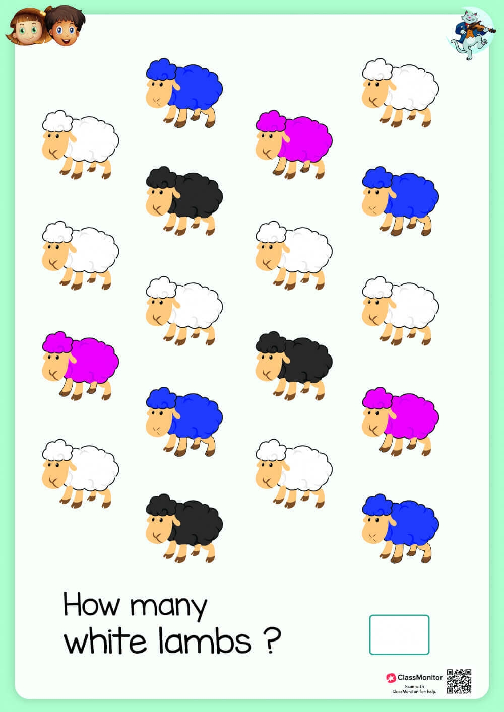 Rhymes Activity Mary Had A Little Lamb Counting Worksheet ClassMonitor