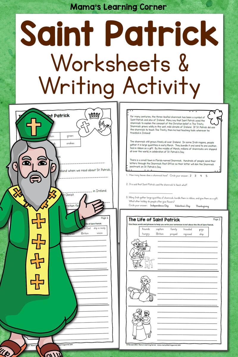 Saint Patrick Worksheet Pack Free Printable Mamas Learning Corner Catholic Saint Patrick S Day Activities