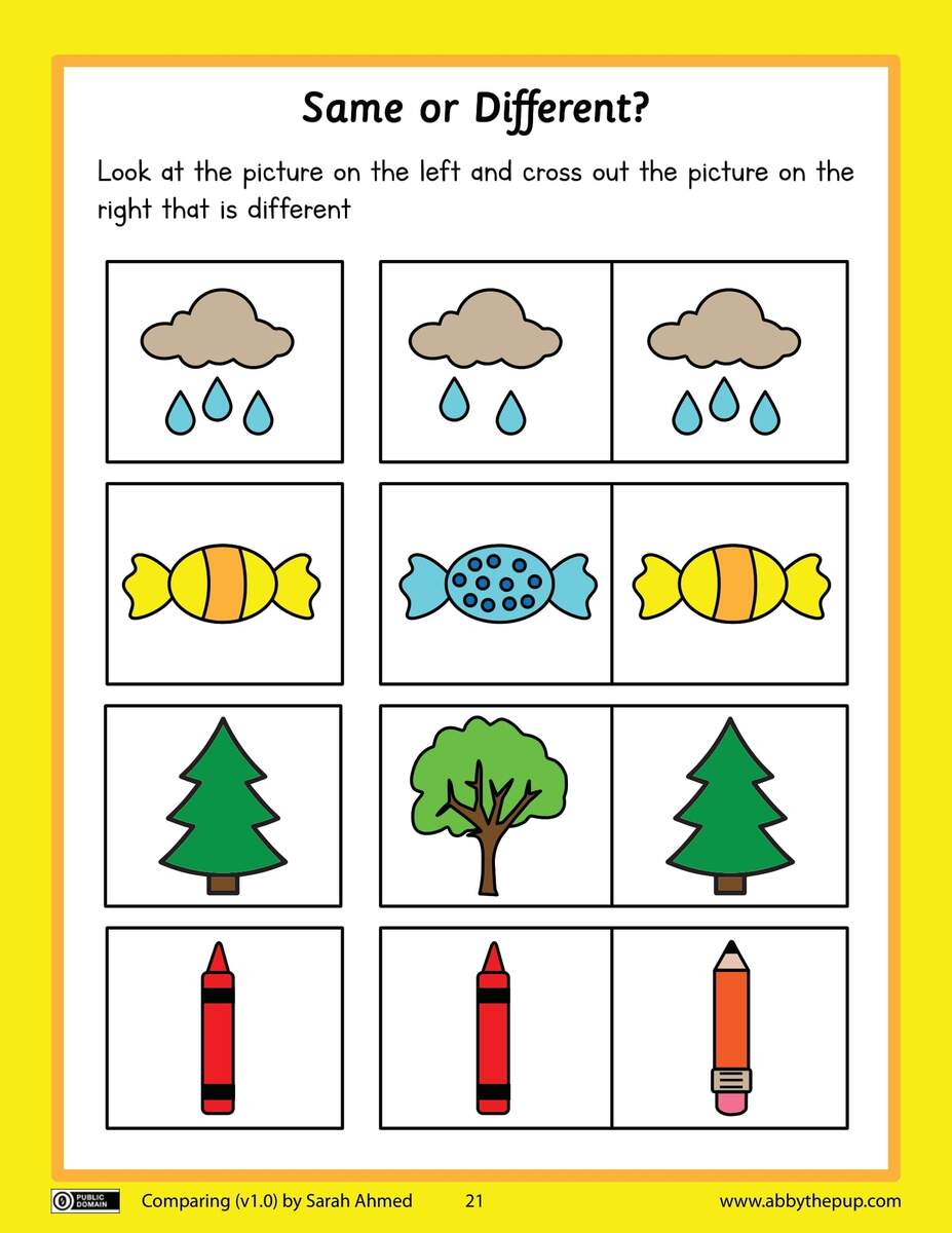 Same Or Different Worksheet Free Printable Worksheets Same Or Different Worksheet Free Printable Worksheets