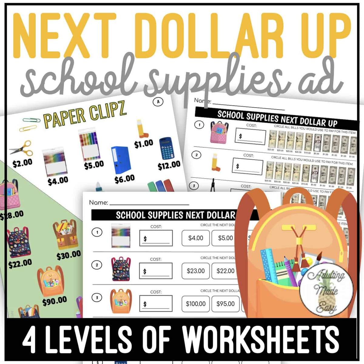 School Supplies Store Ad Next Dollar Up Worksheets School Supplies Store Ad Next Dollar Up Worksheets