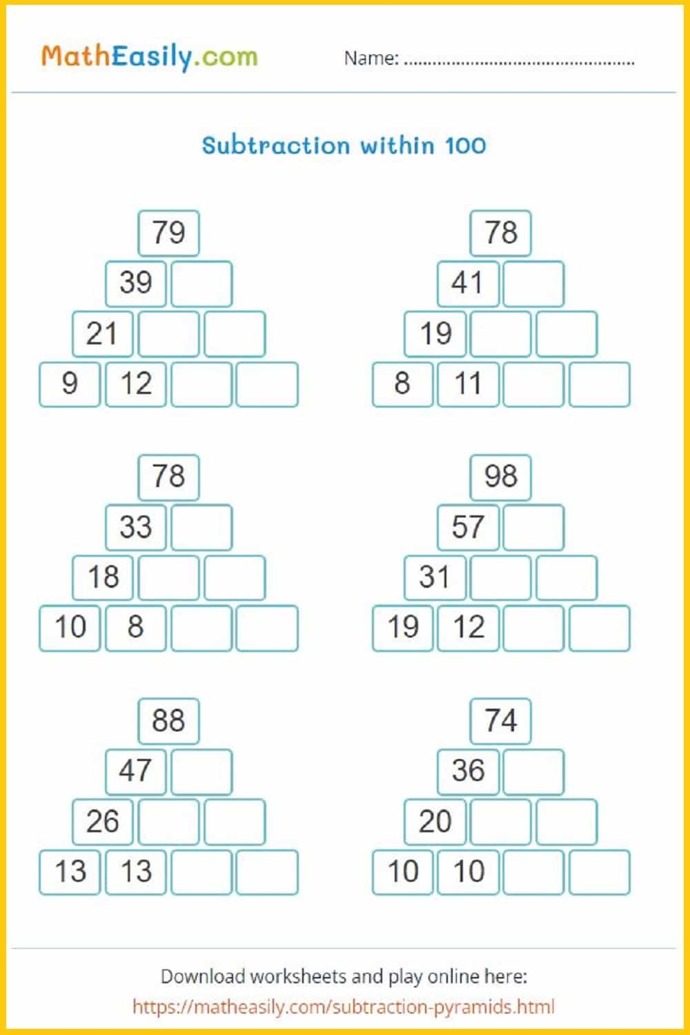 FREE Printable 2nd Grade Math Minutes Worksheets Pdf