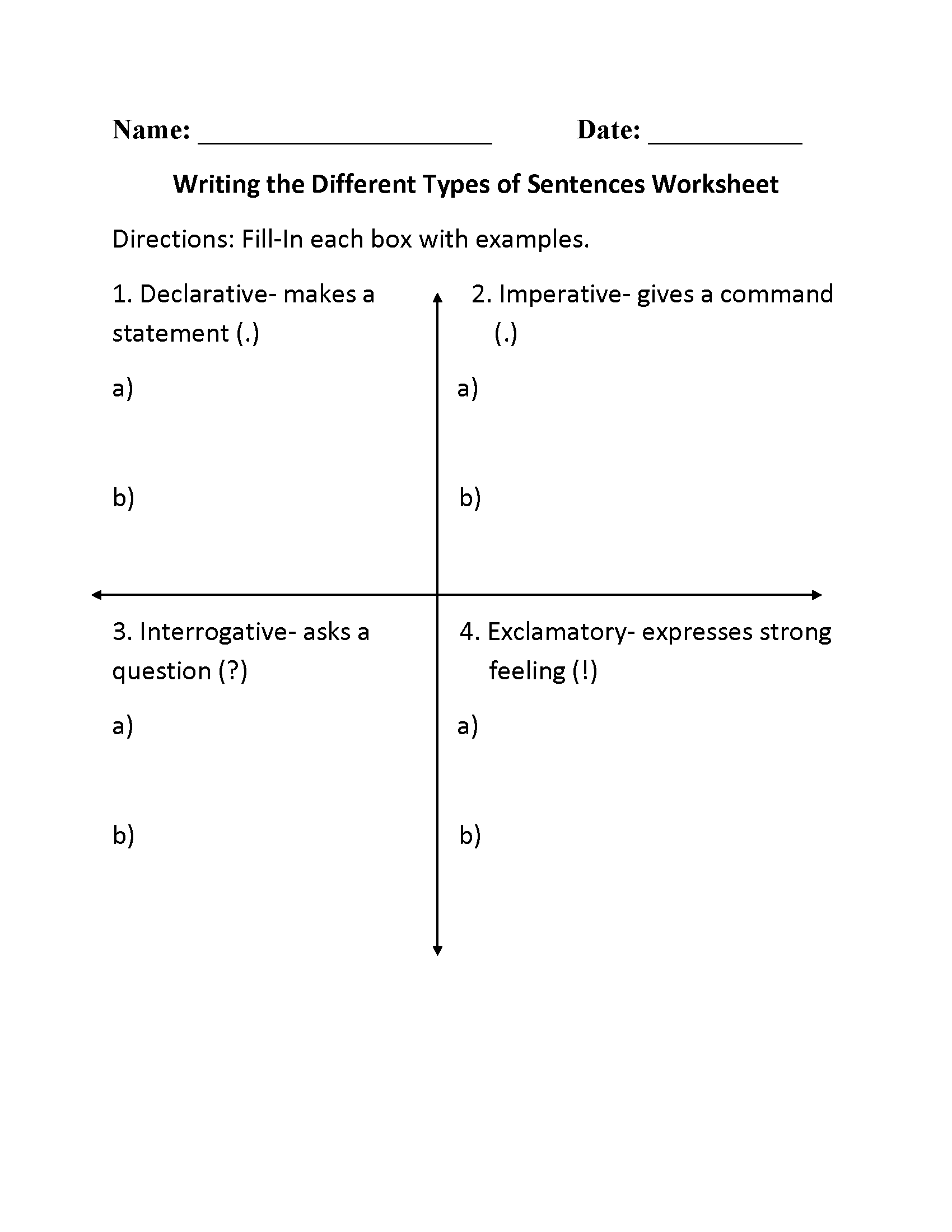 Sentences Worksheets Types Of Sentences Worksheets Sentences Worksheets Types Of Sentences Worksheets