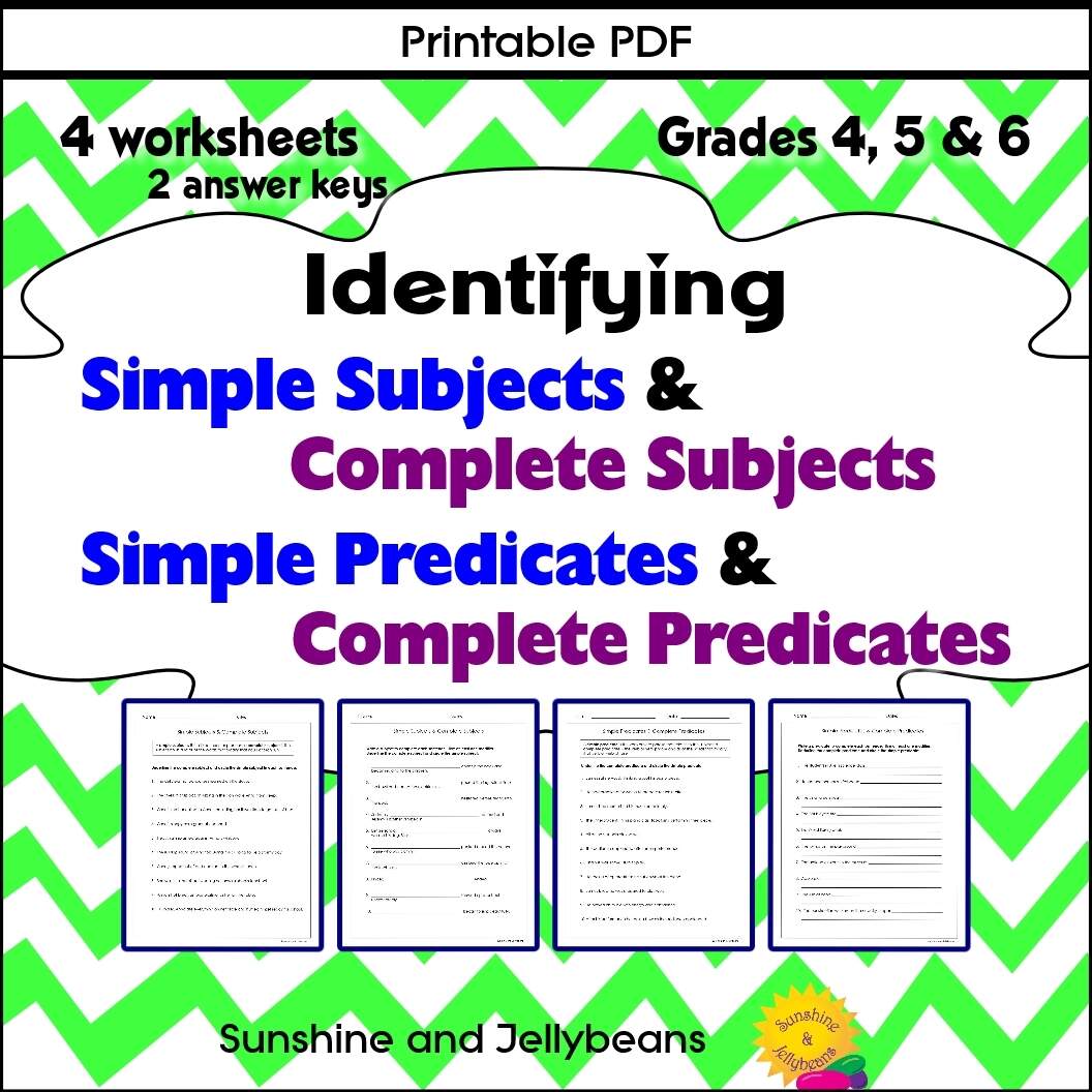 Simple Complete Sentences Subjects And Predicates Grades 4 5 6 CCSS Made By Teachers Simple Complete Sentences Subjects And Predicates Grades 4 5 6 CCSS Made By Teachers