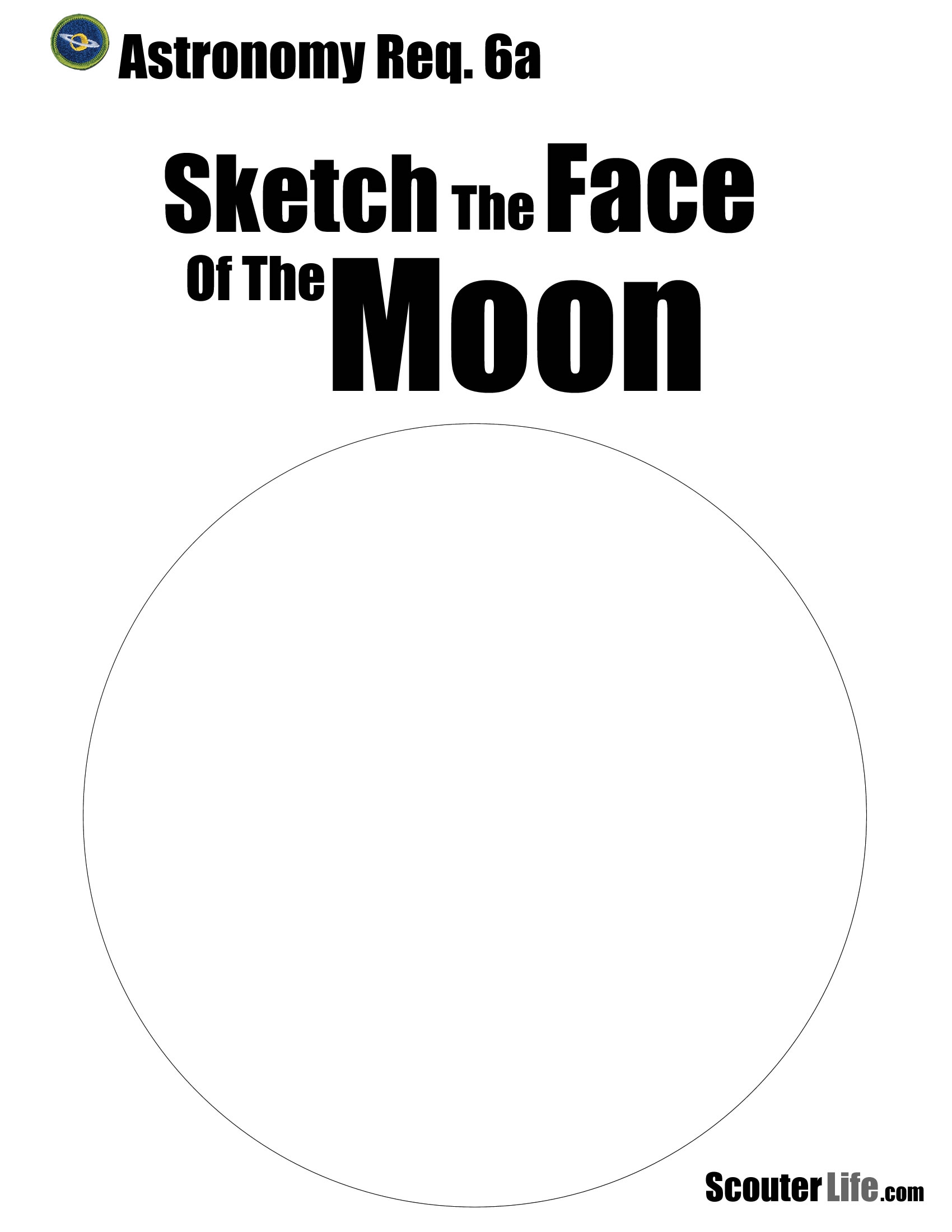 Sketch The Face Of The Moon ScouterLife