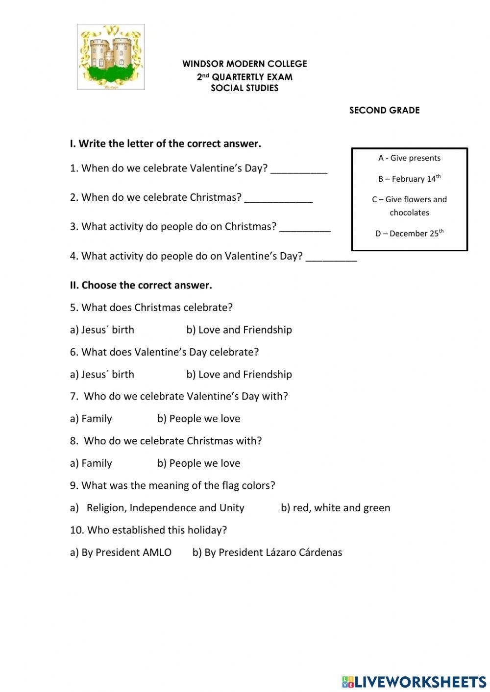 Social Studies 2nd Grade Worksheet Worksheets Library