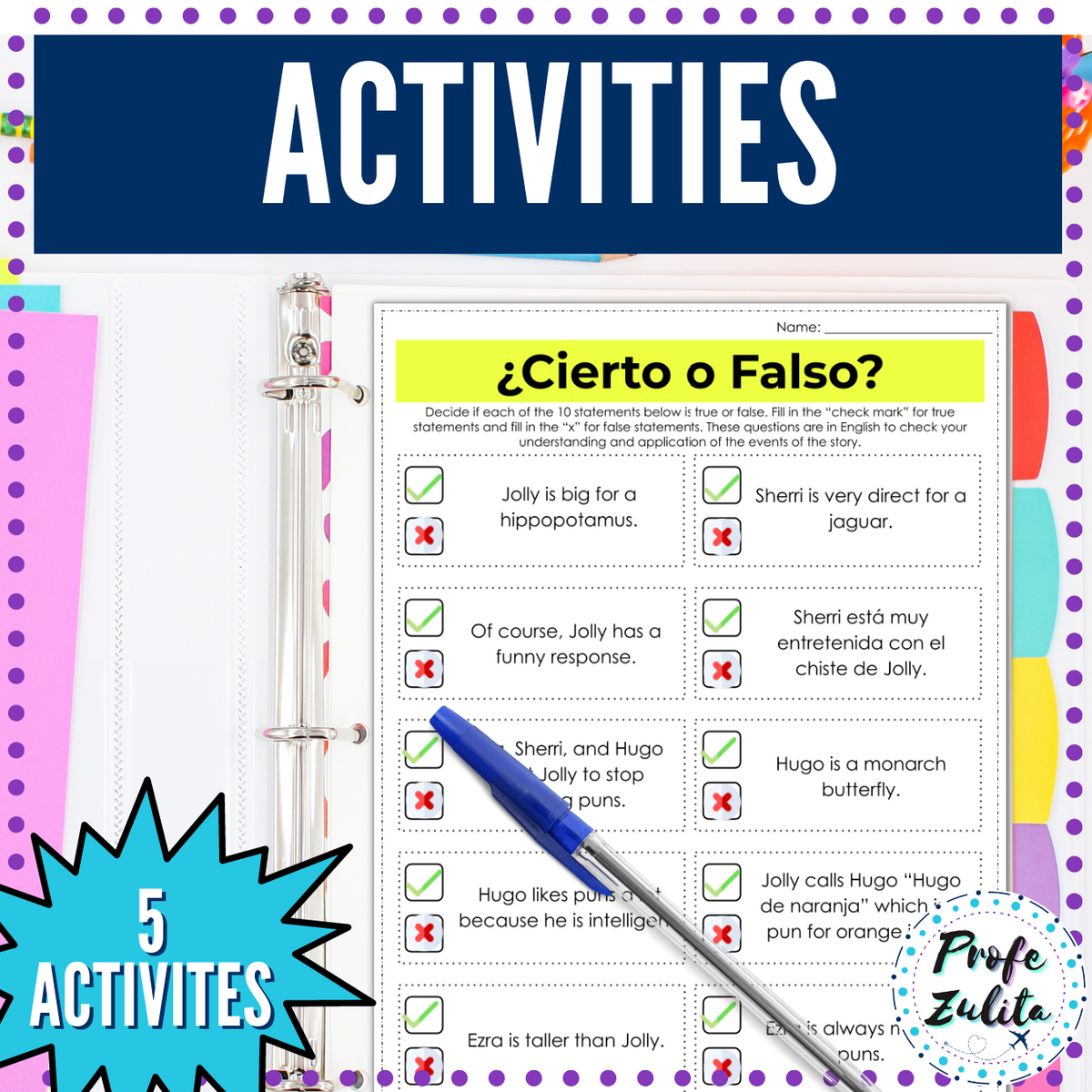 Spanish Por Vs Para 2 Grammar In Context Story 5 Activities Sub Plans Made By Teachers