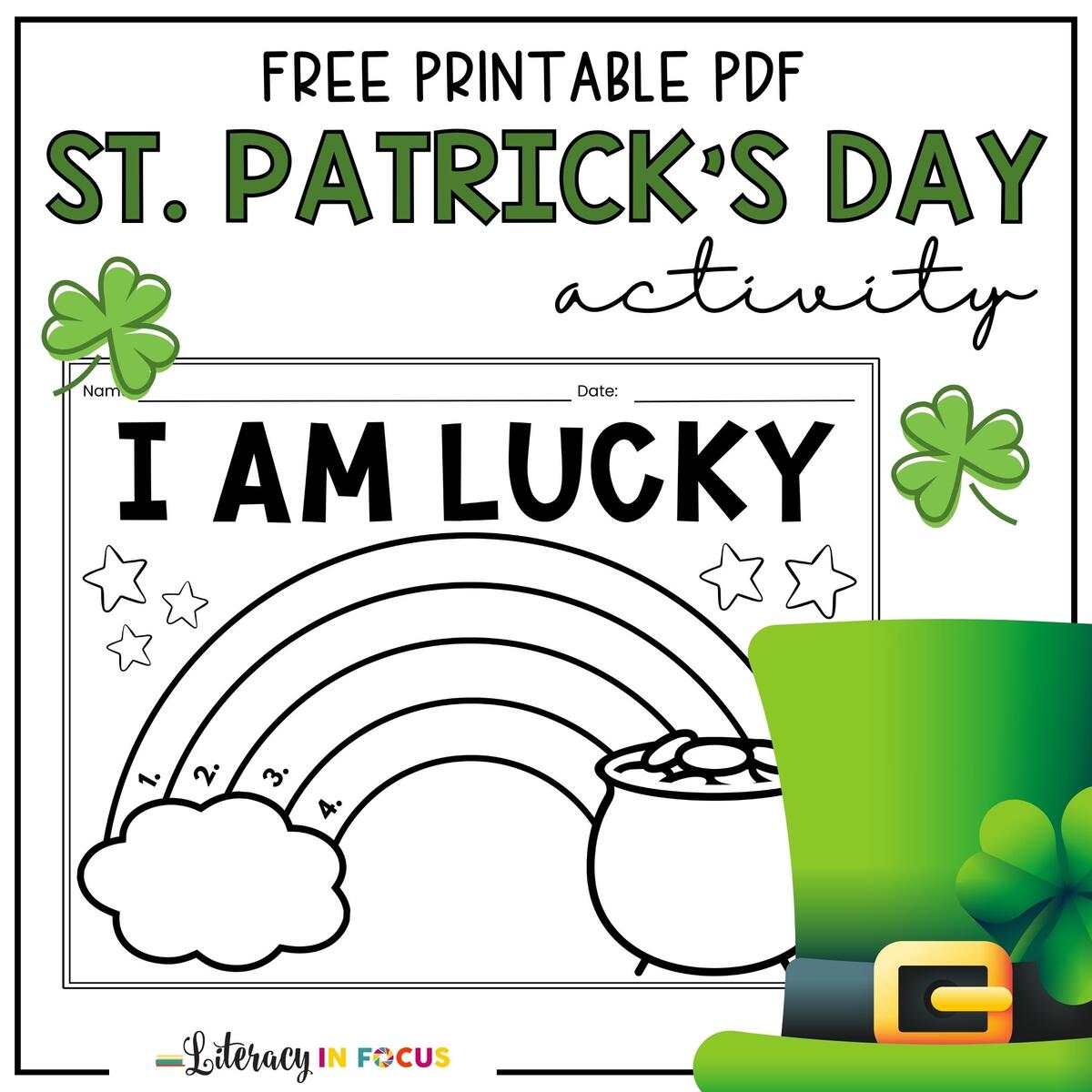 St Patrick S Day Activity For Kids Free Printable PDF Literacy In Focus Saint Patrick Worksheet Pack Free Printable Mamas Learning Corner