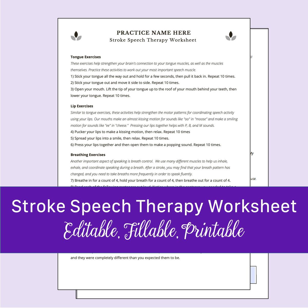 Free Articulation Worksheets