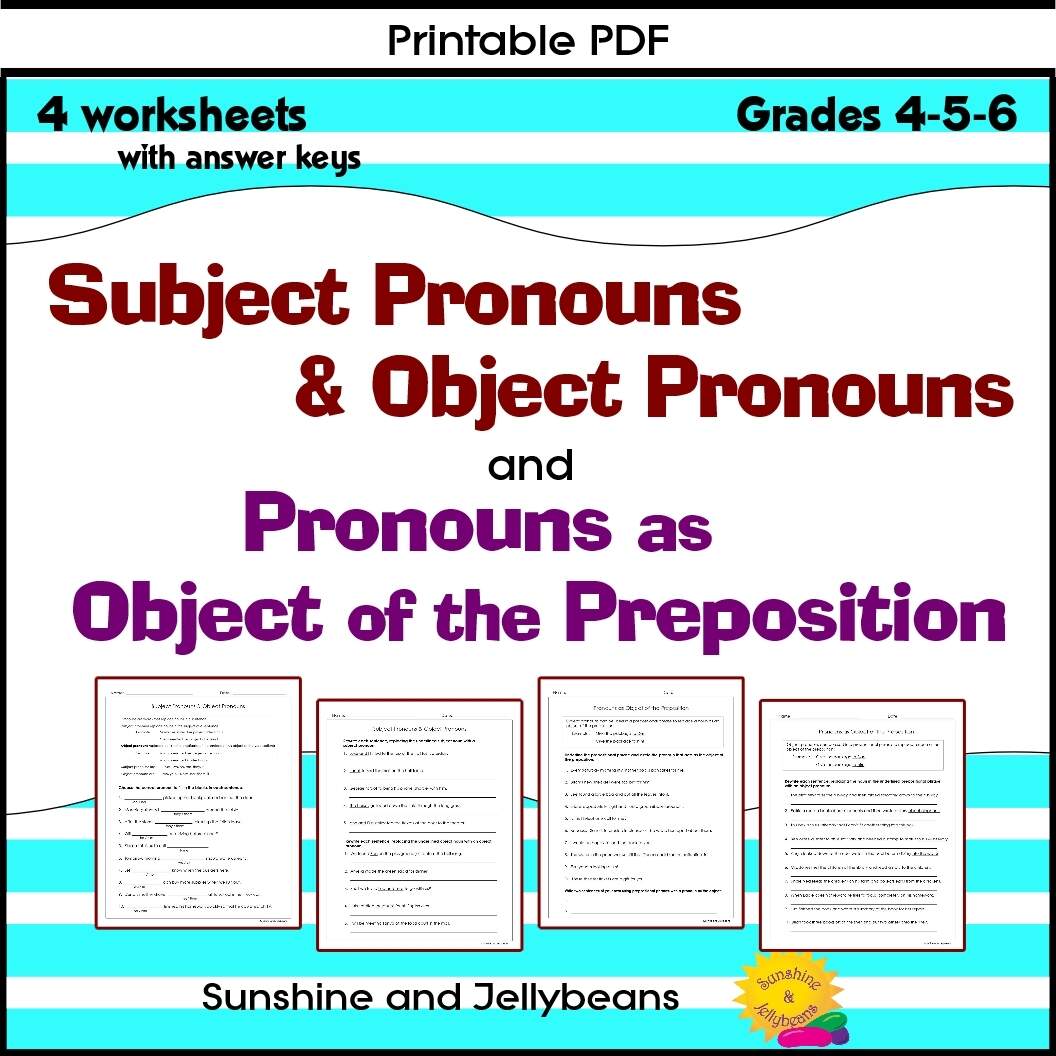 Subject Object Pronouns 4 Worksheets Grades 4 5 6 Great Practice Made By Teachers