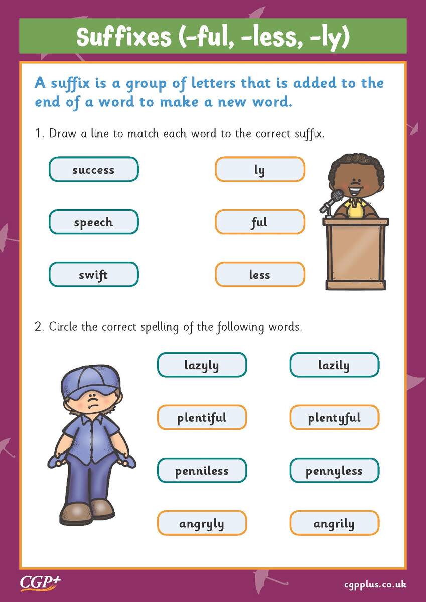 Suffixes ly And ful Worksheet Practice Exercises And Activities