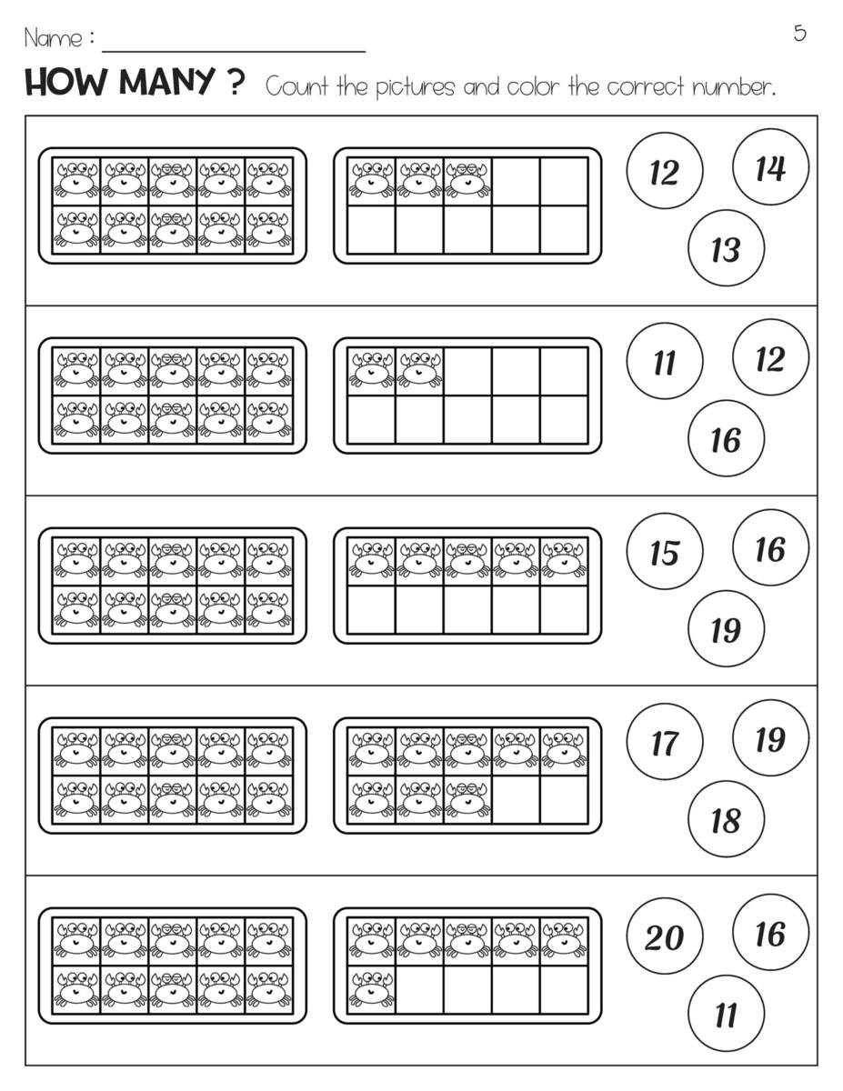 Ten Frames Counting Numbers 11 20 Worksheets Summer Theme Etsy Ten Frames Counting Numbers 11 20 Worksheets Summer Theme Etsy