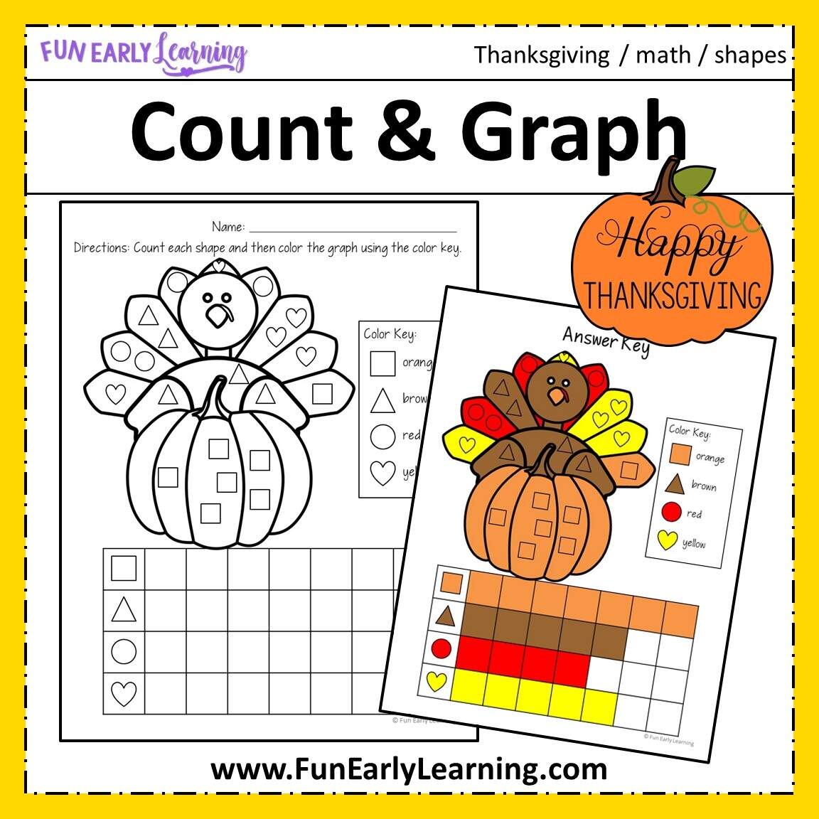 Thanksgiving Find Tally Graph And Solve Math FREEBIE The Teacher Bag