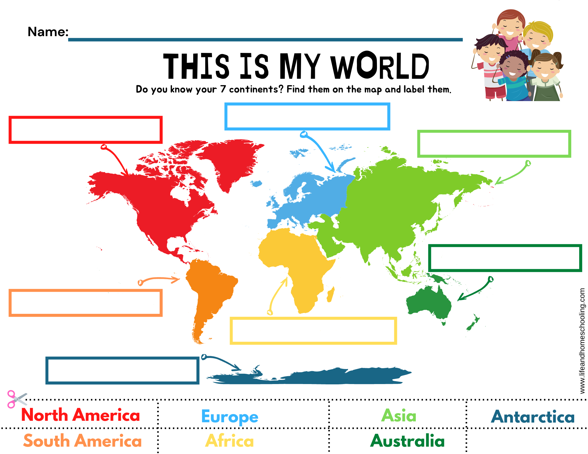 The 7 Continents Printable Activity Made By Teachers FREE 7 Continents And Oceans Worksheet