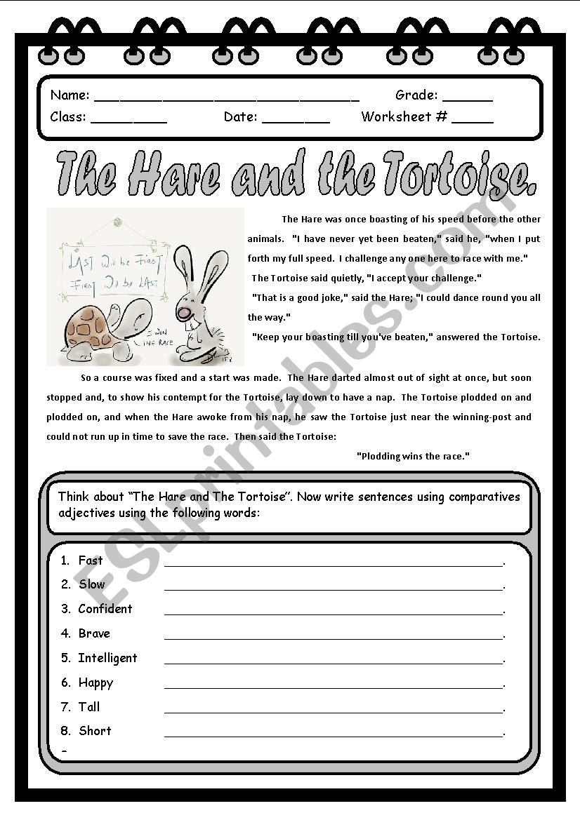 The Hare And The Tortoise Fable ESL Worksheet By Edu Thoreau The Hare And The Tortoise Fable ESL Worksheet By Edu Thoreau
